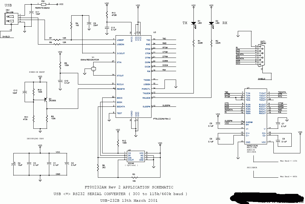 usb鼠标电路图